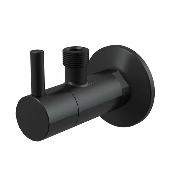 Instalatii sanitare - Robinet coltar cu filtru 1/2 tol x 3/8 tol ARV001-BLACK Alca negru mat