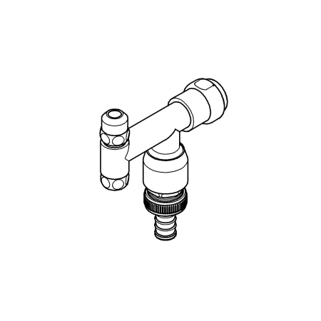 Robinet coltar Grohe 41033000, 105 mm, 133 mm, 1 nr iesiri, 3/8 diametru alimentare, 3/8 diametru iesire 1, Crom [2]