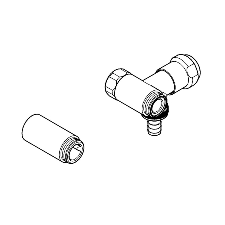 Robinet coltar Grohe 41043000, 55 mm, 65 mm, 2 nr iesiri, 3/4 diametru alimentare, 3/4 diametru iesire 1, Crom [3]