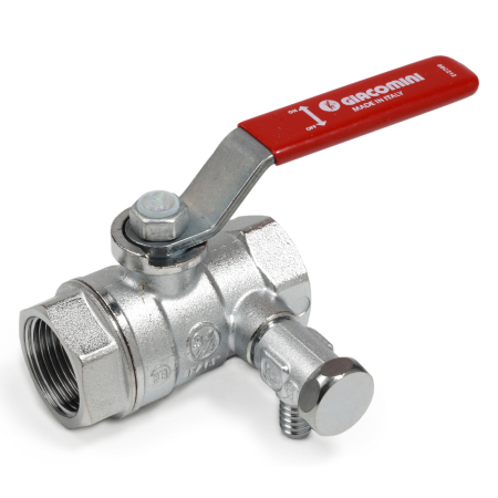 Obiecte si instalatii sanitare - Robinet cu bila Giacomini R250SX006, cu golire, 1 1/4" filet interior, pentru instalatii incalzire/racire