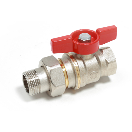 Obiecte si instalatii sanitare - Robinet cu olandez si cu bila Giacomini R919X003, DADO, filet interior-exterior 1/2", pentru instalatii termice si de racire, alama nichelata