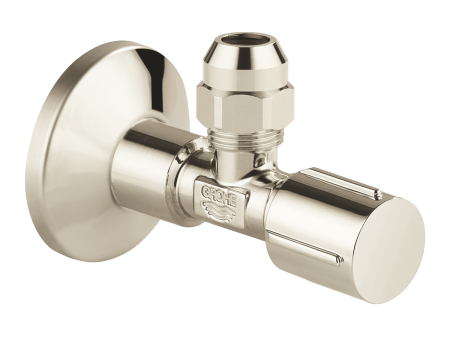 Robineti de trecere - Robinet cu ventil de colt Grohe 22037BE0, 1/2'' x 3/8'', alama, mat, nichel