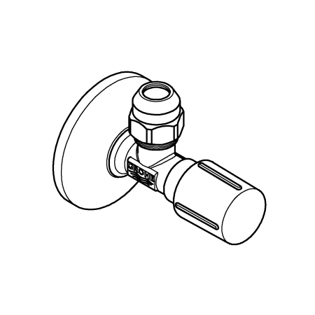 Robinet cu ventil de colt Grohe 22037BE0, 1/2'' x 3/8'', alama, mat, nichel [1]