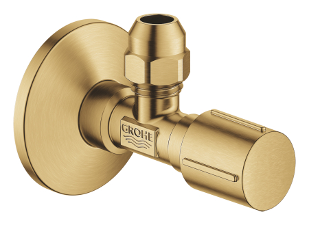 Robineti de trecere - Robinet cu ventil de colt Grohe 22037GN0, 1/2'', 3/8'', mat, auriu