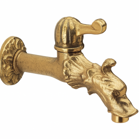 Obiecte si instalatii sanitare - Robinet de gradina Remer Rubinetterie 202LE, design vintage, fixare pe perete, actionare tip levier, constructie robusta, alama