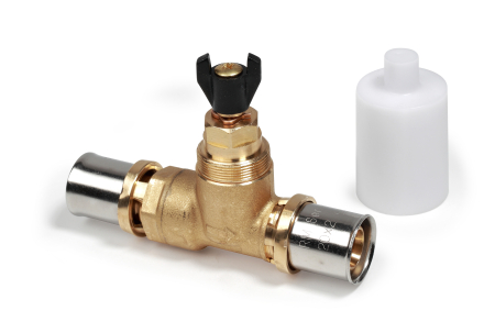 Obiecte si instalatii sanitare - Robinet cu bila Giacomini RM173Y037, pentru teava multistrat 20x2 mm, sistem presare multi-jaw