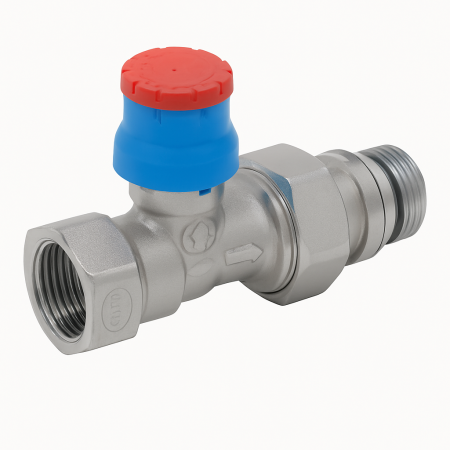 Robineti si accesorii calorifere - Robinet drept cu optiune termostatica Giacomini R402X133, filet exterior 1/2” x filet interior 1/2”, alama cromata