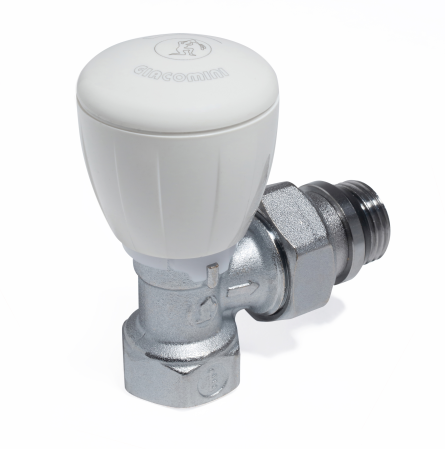 Robineti si accesorii calorifere - Robinet Giacomini R421X133, unghiular, micrometric, cu optiune termostatica, 1/2” x 1/2”, alama cromata