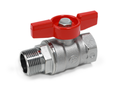 Robineti de trecere - Robinet cu bila de trecere Giacomini R254X043, filet interior - exterior 1/2", maner fluture, alama cromata