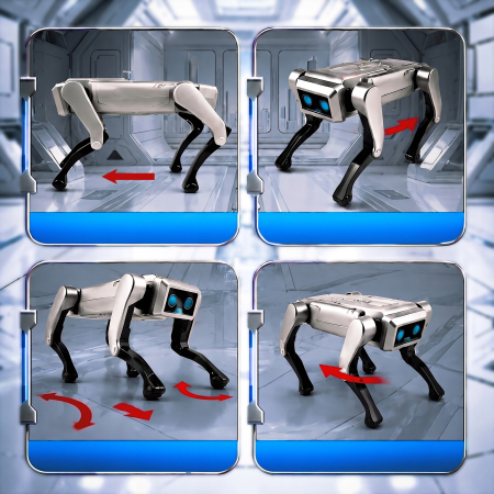 Robot caine inteligent cu telecomanda pentru copii 6 ani+, 20 functii interactive, senzori pentru evitarea obstacolelor, deplasare autonoma si miscari [9]