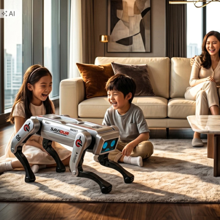 Robot caine inteligent cu telecomanda pentru copii 6 ani+, 20 functii interactive, senzori pentru evitarea obstacolelor, deplasare autonoma si miscari [7]