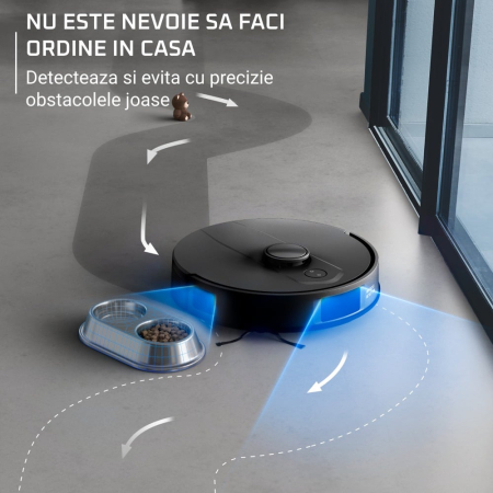 Robot de aspirare Rowenta X-Plorer Serie S135+ RR91D5WH, 5000Pa, 120 min autonomie, 2 senzori, scanare 360°, detectare obstacole, harta permanenta, recipient praf 4.5L, recipient apa 280ml, statie inc [2]