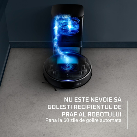 Robot de aspirare Rowenta X-Plorer Serie S135+ RR91D5WH, 5000Pa, 120 min autonomie, 2 senzori, scanare 360°, detectare obstacole, harta permanenta, recipient praf 4.5L, recipient apa 280ml, statie inc [1]