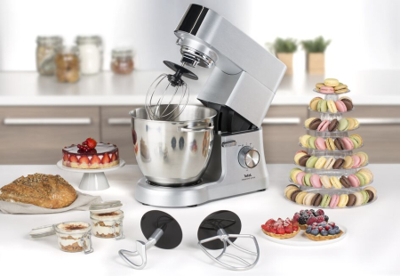 Robot de bucatarie planetar Masterchef Grande TEFAL QB813D38, 1500 W, 8 viteze, bol 6.7 l, 6 accesorii, argintiu [1]