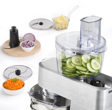 Robot de bucatarie planetar Masterchef Grande TEFAL QB813D38, 1500 W, 8 viteze, bol 6.7 l, 6 accesorii, argintiu [4]