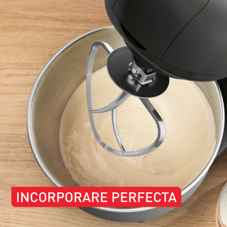 Robot de bucatarie Tefal Bake Essential QB161H38, 800W, capacitate vas 4.8 L, 3 functii - tel, accesoriu incorporare, carlig aluaturi grele, 6 tre [6]