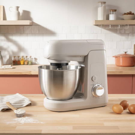 Robot de bucatarie Tefal Bake Partner QB525B38, 1100W,  4.6L, 8 trepte de viteza, functie Pulse, rasnita, tocator carne, tel, carlig aluatur [8]