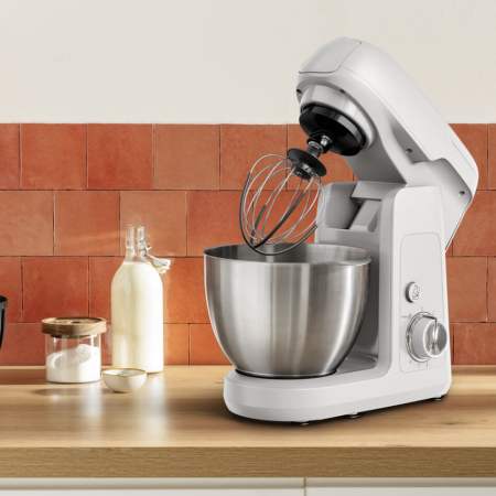 Robot de bucatarie Tefal Bake Partner QB525B38, 1100W,  4.6L, 8 trepte de viteza, functie Pulse, rasnita, tocator carne, tel, carlig aluatur [12]