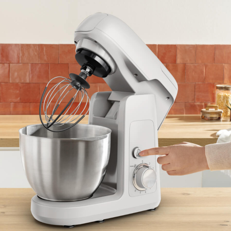 Robot de bucatarie Tefal Bake Partner QB525B38, 1100W,  4.6L, 8 trepte de viteza, functie Pulse, rasnita, tocator carne, tel, carlig aluatur [11]