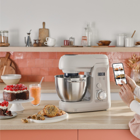 Robot de bucatarie Tefal Bake Partner+ QB540BF0, 1100 W, 4.6 L, 8 trepte de viteza, cantar incorporat, functie Pulse, functie Smart Bake Detect, tel,  [12]