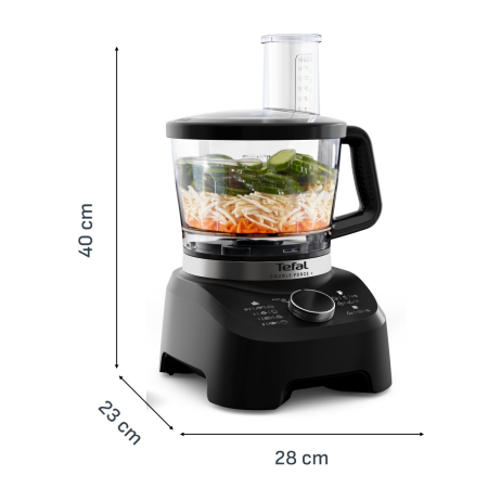 Robot de bucatarie Tefal DoubleForce 3 DO8318E0, 1000 W, 28 functii, 2 trepte viteza, functie Pulse, bol 3 L, blender 2 L, lame Powelix Life cu inveli [20]