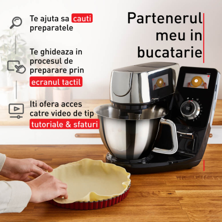 Robot de bucatarie Tefal i-Coach Touch QB950D38, 1200W, 5.5L, ecran tactil, 10 trepte de viteza, 21 programe, negru [10]