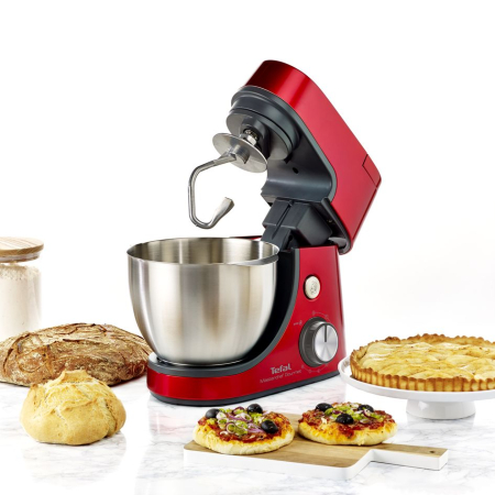 Robot de bucatarie TEFAL MasterChef Gourmet QB516G38, vas 4.6l, blender 1.5l, 1100W, 8 trepte viteza, rosu-argintiu [3]