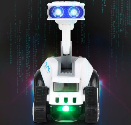 Robot rover interactiv copii muzica lumini dans engleza, 19x16x11 cm, educativ, alb [7]