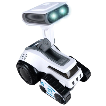 Dormitor & birou - Robot rover interactiv copii muzica lumini dans engleza, 19x16x11 cm, educativ, alb
