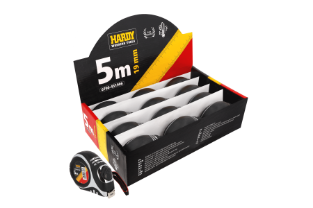 Ruleta de masurat cu blocare automata Hardy PRO seria *45*, 5 m x 19 mm, ambalaj: cutie vrac [1]