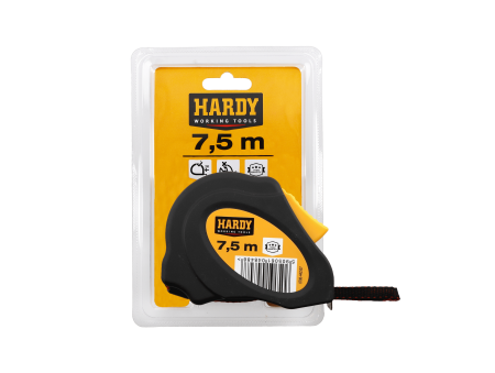Unelte de vopsit si tencuit - Ruleta de masurat cu blocare automata Hardy seria *44*, 7,5 m x 25 mm, ambalaj blister