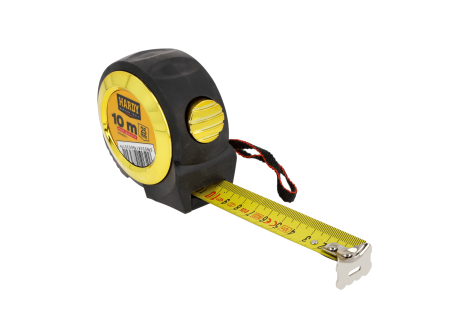 Unelte de vopsit si tencuit - Ruleta de masurat cu blocare automata Hardy seria *48*, 10 m x 25 mm, ambalaj blister