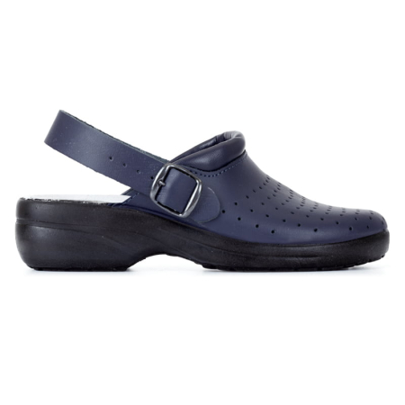 Incaltaminte protectia muncii - Saboti de protectie Goldenfit Ana Blue, Bombeu de protectie, Lamela antiperforatie, Antiderapant, Marime 35