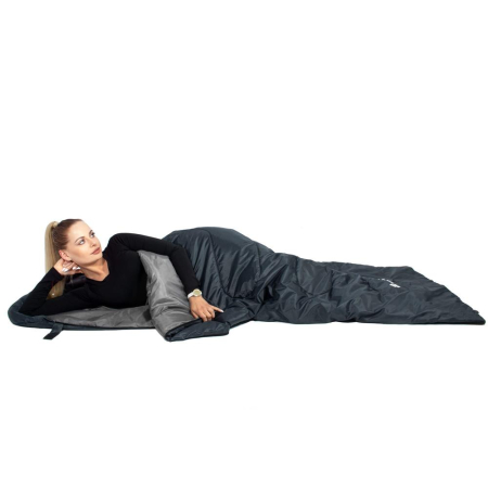 Sac de dormit tip mumie, cu geanta de transport, 210x73cm, 8-20grade, culoare gri [6]