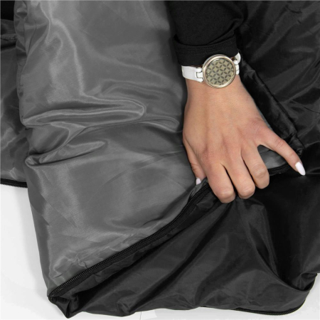 Sac de dormit tip mumie, cu geanta de transport, 210x73cm, 8-20grade, culoare negru [17]