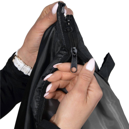 Sac de dormit tip mumie, cu geanta de transport, 210x73cm, 8-20grade, culoare negru [20]