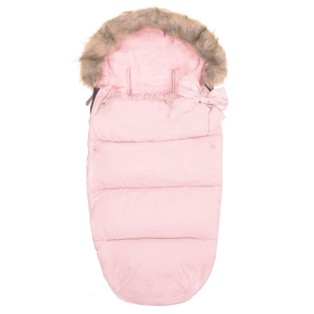 Corturi & articole camping - Sac iarna bebelusi carucior universal impermeabil fleece gluga, 90x45 cm, protectie vant, roz