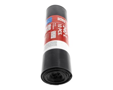 Unelte de vopsit si tencuit - Saci de gunoi Scley, capacitate 240 l, folie Flex Medium, gri, rola de 10.