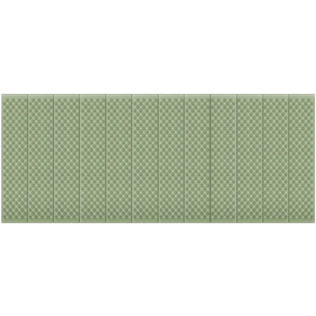 Saltea pliabila pentru camping sau plaja, 182x60 cm, spuma XPE, termoizolanta, pliere armonica, 12 segmente, verde [22]