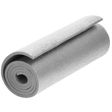 Saltea termoizolanta pentru camping sau plaja, 180x50 cm, spuma PE cu folie aluminiu, grosime 1 cm, gri [13]