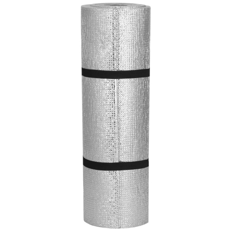 Saltea termoizolanta pentru camping sau plaja, 180x50 cm, spuma PE cu folie aluminiu, grosime 1 cm, gri [3]