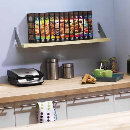 Sandwich maker multifuncţional Snack Collection SW852D12, 700 W, 2 seturi de placi, sandwich si vafe, negru /argintiu [10]