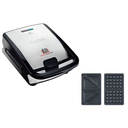 Sandwich maker multifuncţional Snack Collection SW852D12, 700 W, 2 seturi de placi, sandwich si vafe, negru /argintiu [1]