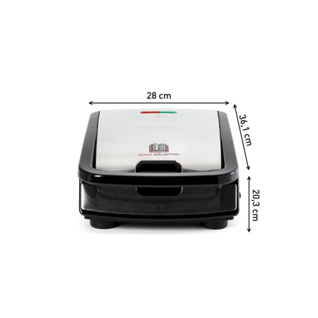 Sandwich maker multifuncţional SNACK COLLECTION TEFAL SW853D12, 2 seturi de placi interschimbabile, sandwich si vafe, otel inoxidabil, [4]