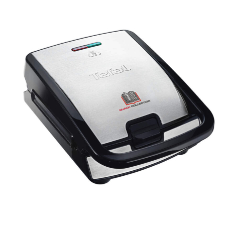 Sandwich maker multifunctional Tefal Snack Collection 4 in 1 SW854D16, 700W, 4 seturi de placi incluse, invelis antiaderent, argintiu [2]