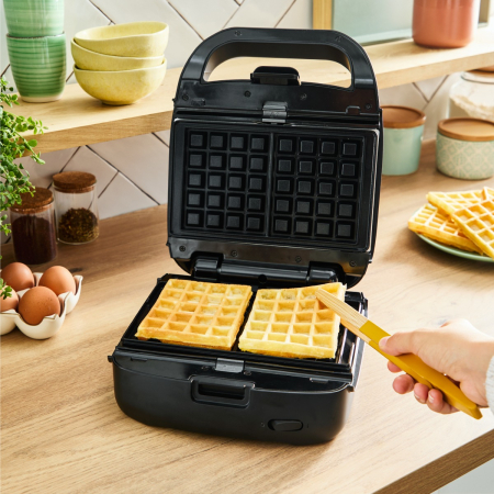 Sandwich maker Tefal Snack Collection Precision SW872BF0, 700 W, termostat reglabil, invelis antiaderent, 2 seturi de placi detasabile, sistem de bloc [6]