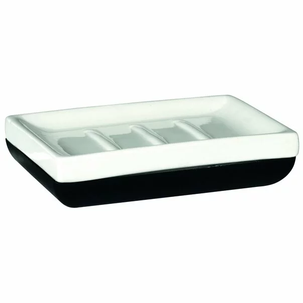 Accesorii lavoare - Savoniera alb/negru Bisk Zeppelin