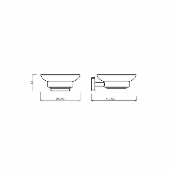 Savoniera Ferro Greta alb - crom [1]