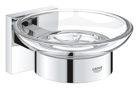 Baie - Savoniera Grohe 41096000, Suport sapun Start Cube, tip instalare pe perete, elemente fixare ascunse, crom