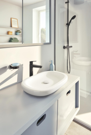 Savoniera Grohe 411932430, 110 mm, 2 orificii instalare, pe perete, metal, sticla, elemente fixare ascunse, Negru [6]